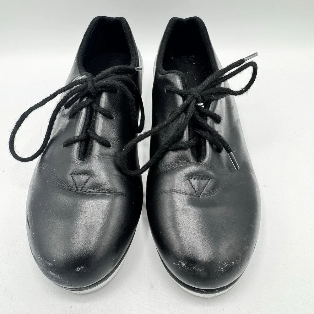 Bloch Tap Shoes Kids 12 M Black Excellent Leather Tap Oxford 392090